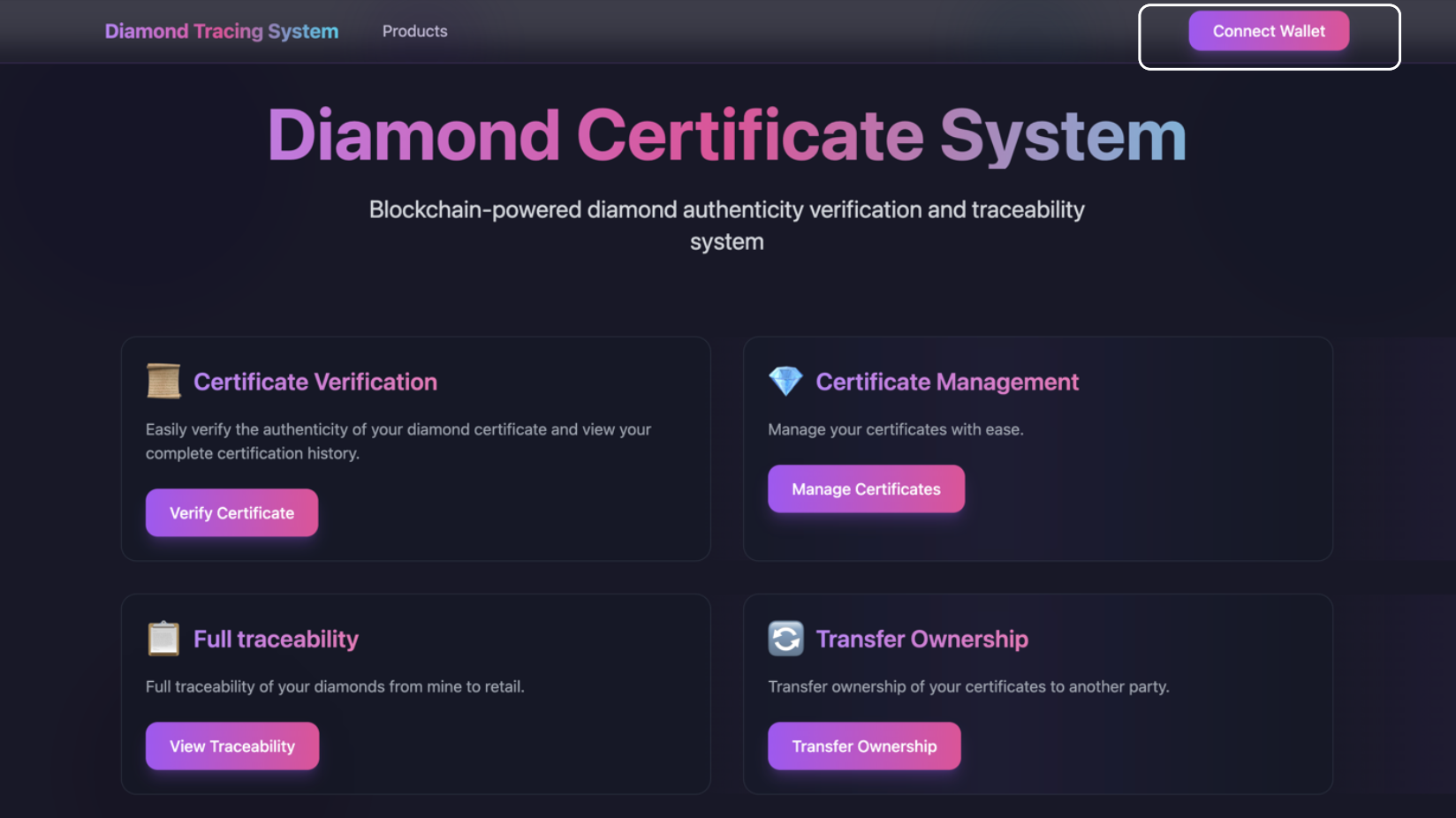 Diamond Certificate System